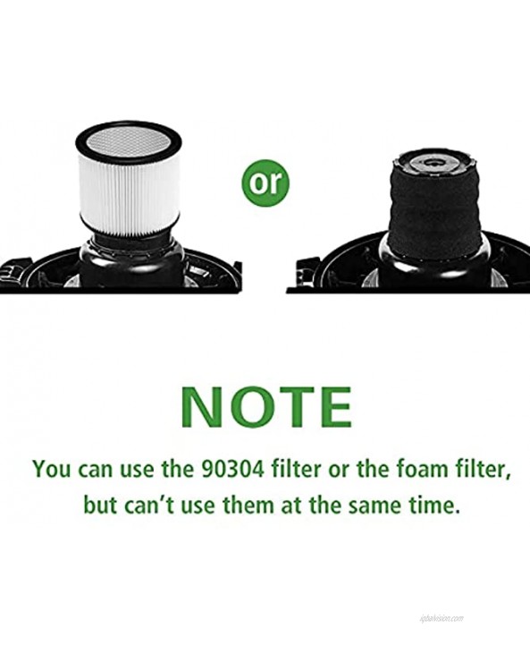 Nordun Replacement Cartridge Filter Compatible with Shop-Vac 90304 90350 90333 Filters Fits Most Wet Dry Vacuum Cleaners 5 Gallon and Above,1 Filter + 2 Foam + 1 Brush