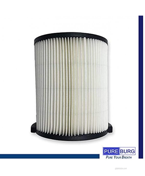 PUREBURG VF4000 Replacement Vac Filter Compatible with Ridgid VF4000 72947 Wet Dry 5 to 20 Gal Shop Vac Also fits Husky 6-9 Gal WD5500 WD0671 RV2400A RV2600B WD06700 WD09450 1-Pack