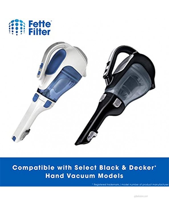 Fette Filter Hand Vac Filter Compatible for Black + Decker VBF10. HHVJ320BMFS27 3 pack
