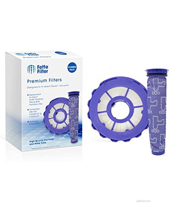 Fette Filter HEPA Post-Motor Filter & Pre-Motor Filter Compatible with Dyson DC40. for Animal Multi Floor Origin and Total Clean Vacuums. Compare to Part # 923587-02 & 922676-01 Pack of 1