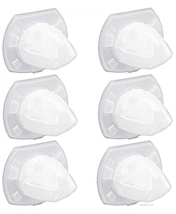 6 Pack Replacement Filter for Black & Decker Power Tools VF110 Dustbuster Cordless Vacuum CHV1410L CHV9610 CHV1210 CHV1510 CHV1410L32 HHVI315JO32 HHVI315JO42 HHVI320JR02 HHVI325JR22 90558113-01