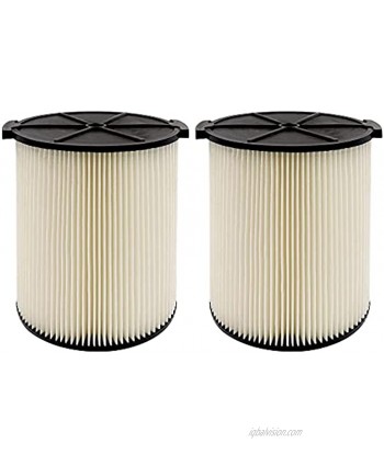 Two Packs of VF4000 Standard Filter for Wet Dry Vacs 5 Gallons and Larger Vacuum Cleaner,Replacement VF4000 Filter,Washable & Reusable
