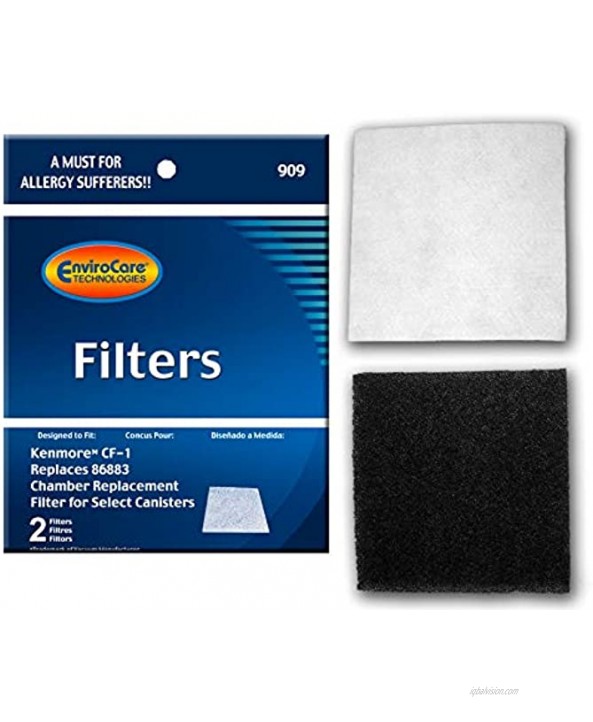EnviroCare Replacement Vacuum Cleaner Filters Made to fit Kenmore CF-1 Progressive Vacuums 2 Filters