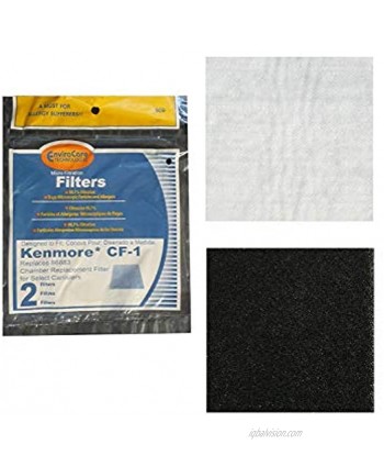 EnviroCare Replacement Vacuum Filters for Kenmore Sears Progressive Foam Filter CF1 4 Filters