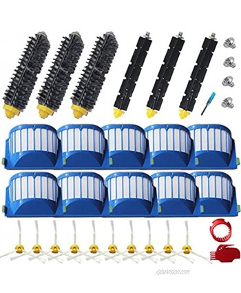 Amyehouse Replacement Parts Bristle & Flexible Brushes & Filters & Side Brush & Cleaning Tools for iRobot Roomba 600 Series 550 560 614 620 630 650 660 665 680 690 695 Vacuum Accessories
