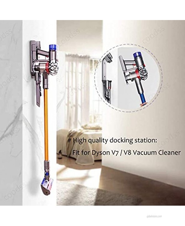 Garbage fighter Vacuum Cleaner Docking Station Replacement Wall Mounted Accessories Bracket Compatible with Dyson V7 V8 Cord-Free Vacuum Cleaners | Part no. 967741-01