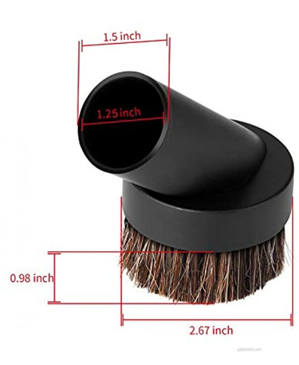 Lamoutor 2Pcs Soft Bristle Vacuum Brush Round Brush Vacuum Attachment Universal Vacuum Dust Brush for Most Vacuum Cleaners Accessories