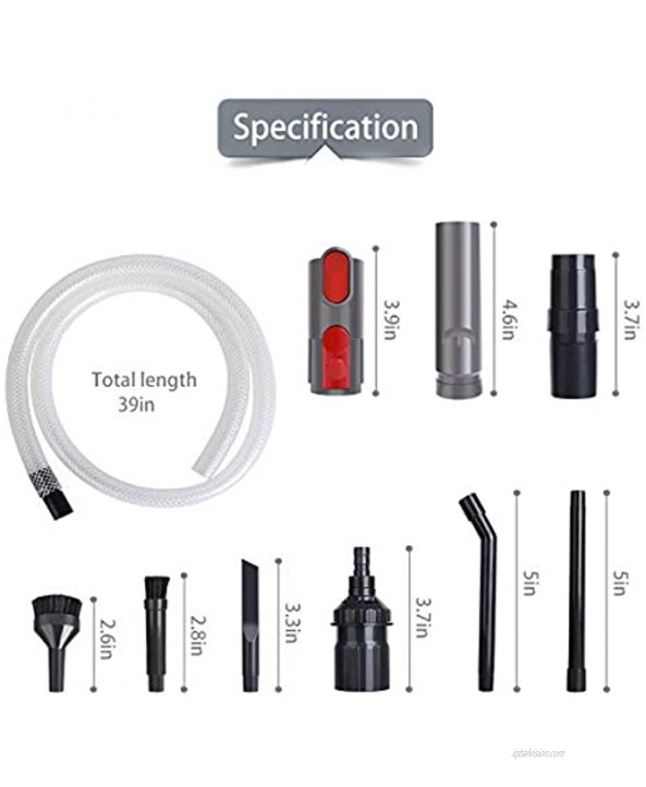 LANMU Micro Vacuum Accessory Kit Compatible with Dyson V15 V11 V10 V8 V7 V6 Vacuum Cleaners Flexible Extension Hose Adapter Attachment