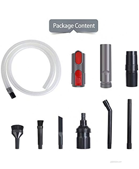 LANMU Micro Vacuum Accessory Kit Compatible with Dyson V15 V11 V10 V8 V7 V6 Vacuum Cleaners Flexible Extension Hose Adapter Attachment