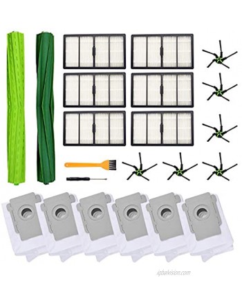 LesinaVac Replacement Parts Kit Compatible with Roomba s99150,s9+9550,s Series Vacuum Cleaner.Pack of 1 Set of Multi-Surface Rubber Brushes,6 Side Brushes,6 Filters,6 Dust Bags,2 Tools
