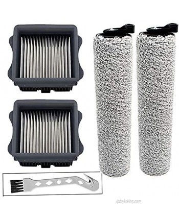 Replacement Brush Roller and HEPA Filter Assy Set for Tineco iFloor 3 Floor One S3 Cordless Wet Dry Vacuum Cleaner Accessories Contains 2 Brush Roller 2 HEPA Assy,1 Clean Tool