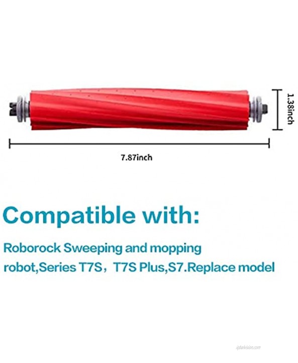 Replacement Mop Main Brush Vacuum Hepa Filters Sets for Roborock Xiaomi T7S T7S Plus S7 Reusable Accessories-11 PCS Set 4 Mops+1 Main Brush+4 Edge Brush+2 Filter