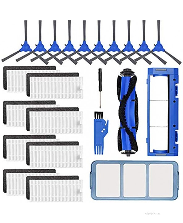 Replacement Parts Accessories Kit for Eufy RoboVac 11S 15C 30 30C 12 35C Vacuum Filters 10 Side Brushes 8 Filter 1 Pre Filter 1 Roller Brush Guard