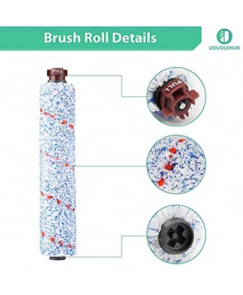 UOUOLONUN 4 Pack 1868 Multi-Surface Brush Rolls and 4 Pack 1866 Filters accessories Compatible for Bissell CrossWave Vacuum Cleaner Compare to Part 1608683 160-8683 1608684