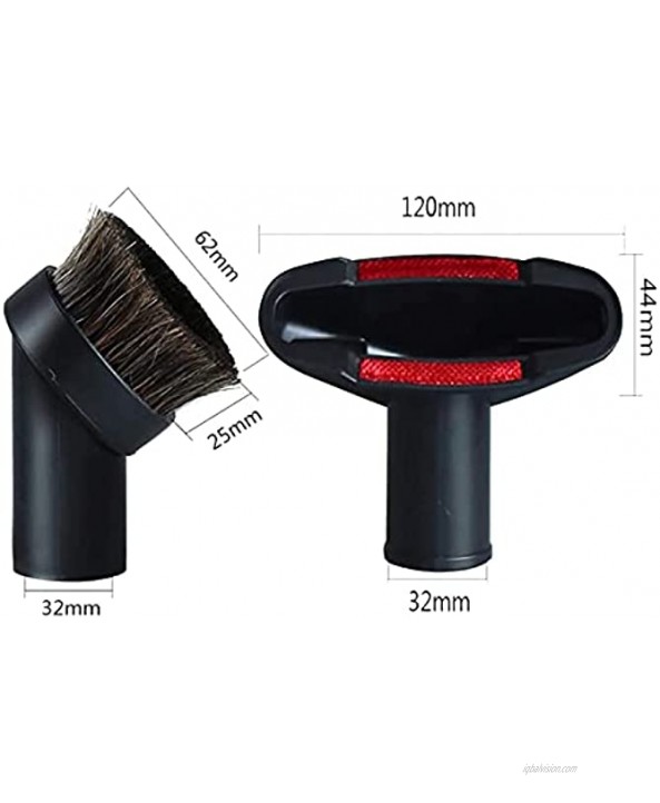 Vacuum Attachments 1 1 4 inch to 1 3 8 inch Small Shop Vac Accessories Horse Hair Brush and Dusty Brush for Home