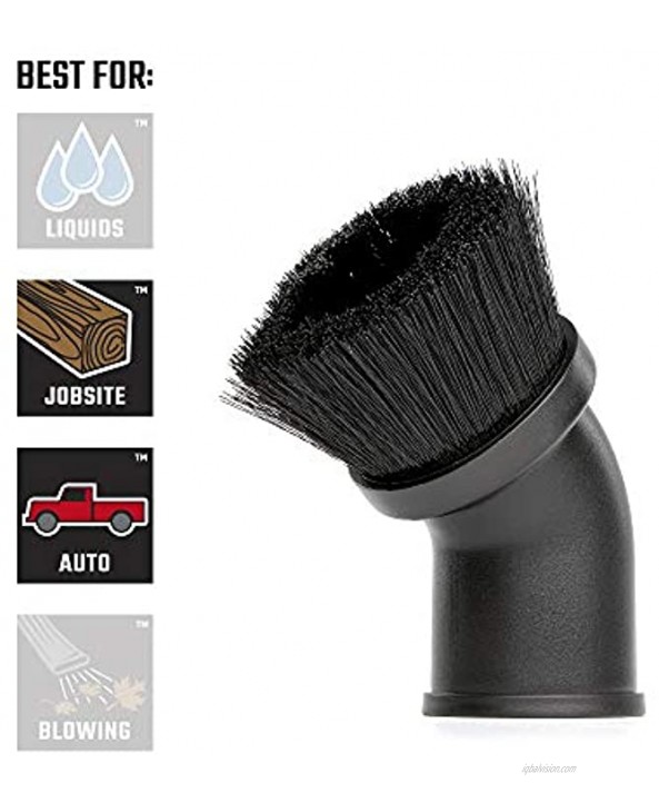 CRAFTSMAN CMXZVBE38725 1-7 8 in. Dusting Brush Wet Dry Vac Attachment for Shop Vacuums Black