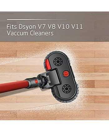 FUNTECK Upgraded Electric Mop Spray Head with LED Lights for Dyson V7 V8 V10 V11 V15 Cleaners Including a Water Tank