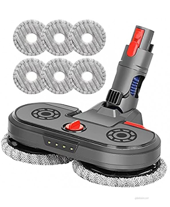 FUNTECK Upgraded Electric Mop Spray Head with LED Lights for Dyson V7 V8 V10 V11 V15 Cleaners Including a Water Tank