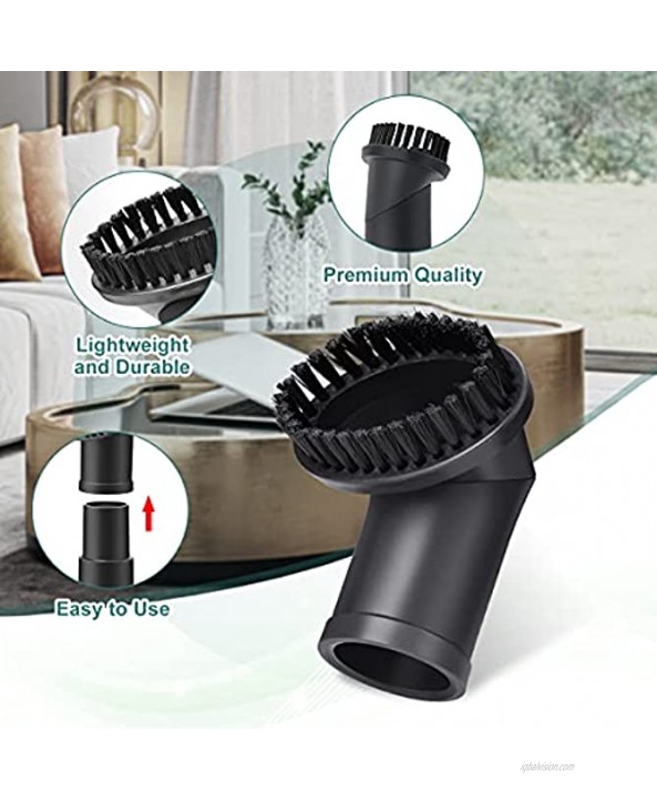 LANMU Vacuum Dust Brush for 1.25 Round Dusting Brush Attachment with 1-1 4 to 1-3 8 Hose Adapter