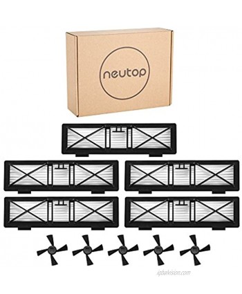 Neutop Filter Side Brush Replacement for Neato Connected D3 D4 D5 D6 D7 Wi-Fi Enabled Vacuum Botvac D Series D75 D80 D85 Models 10-Pack.