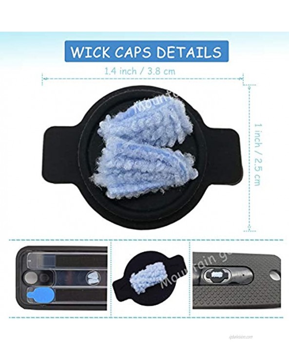 Replacement Parts Kit Reservoir Pad 5 PCS Washable Mops 5 PCS Wick Caps for iRobot Braava 320 380 Mint 4200 5200 Mopping Robot Vacuum Cleaner Replenishment Reservior Mop Wick Accessories