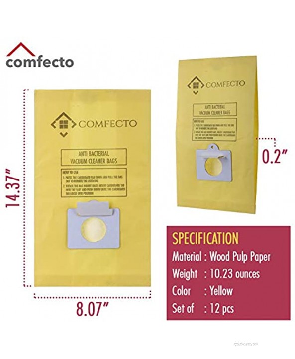 Comfecto Set of 12 Premium Vacuum Bags for Kenmore Canister Type C Panasonic Type C5 50558 50557 5055…