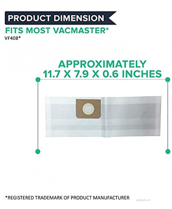 Crucial Vacuum Replacement Vacuum Bag – Compatible with Vacmaster Part # VFDB – Fits Vacmaster VF408 Vacmaster Professional VF410P Vacuum Cleaner Models – Bulk 3 Pack