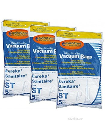 EnviroCare Replacement Designed To Fit Eureka Sanitaire Type St Vacuum Bags 15 Bags