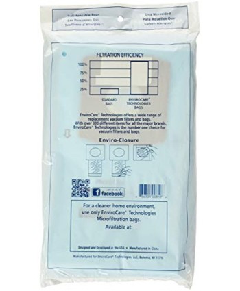 EnviroCare Replacement Micro Filtration Vacuum Cleaner Dust Bags made to fit Riccar SL+ Simplicity Type J canisters 6 bags