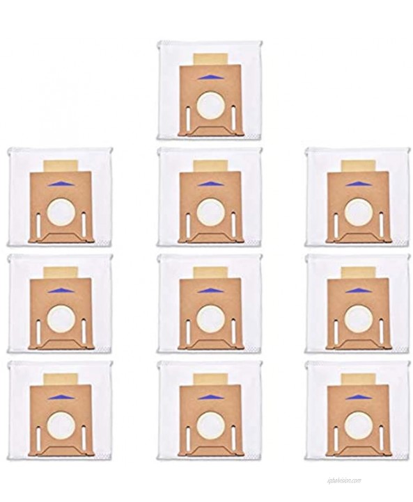 FATATP 10 Pack T8 Vacuum Dust Bags for Ecovacs Deebot Ozmo T8 & T8 AIVI Robot Vacuum Cleaner with Auto-Empty Station