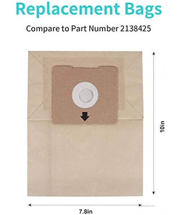 KEEPOW 12 PCS Dust Bags Compatible with Bissell Zing Canister Models Replacement Bags Compare to Part Number 2138425