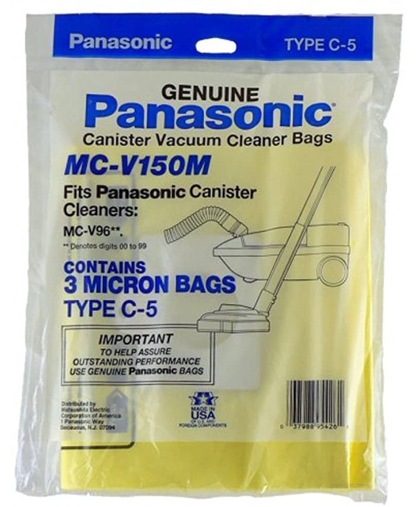 Panasonic MC-V150M Replacement Bag for Canister 3-Pack