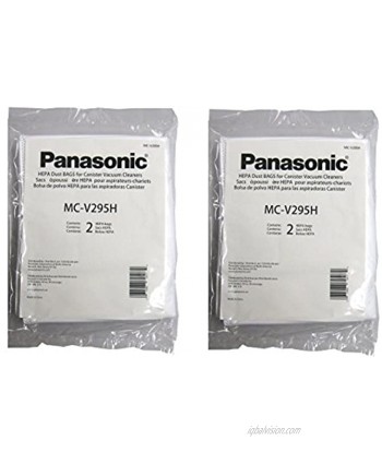 Panasonic MC-V295H Type C-19 Canister HEPA Vacuum Bag Pack of 4