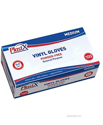 100 Count Vinyl Disposable Gloves Medium Cleaning Plastic General Purpose Gloves Latex Free