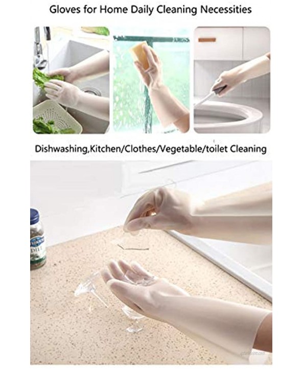 3 Pairs Reusable Cleaning Gloves Dishwashing Household Kitchen Gloves Waterproof Dish Washing Heavy Duty Gloves for Women Men XL Size 3 Pairs