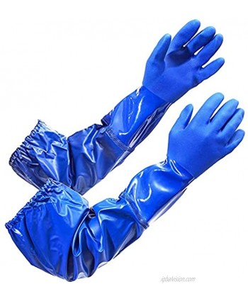 Blue Oil Resistant Long Household Gloves for Dishwashing