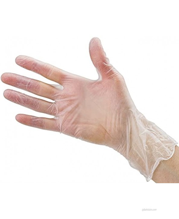 Careplus Disposable Plastic Pro Vinyl Clear Gloves