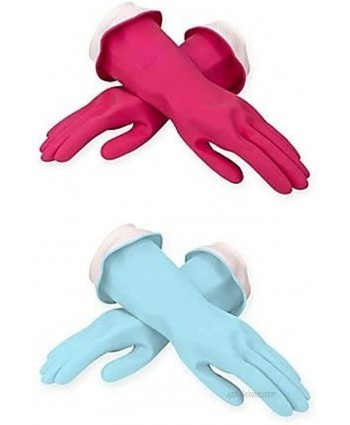 Casabella Waterblock 2-Pack Small Premium Gloves in Pink Blue