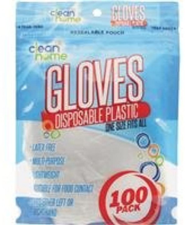 Clean Home Disposable Plastic Gloves 100 Piece
