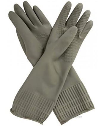 DABOGOSA Mamison Reusable Household Dishwashing Cleaning Rubber Gloves Non-Slip Kitchen Glove