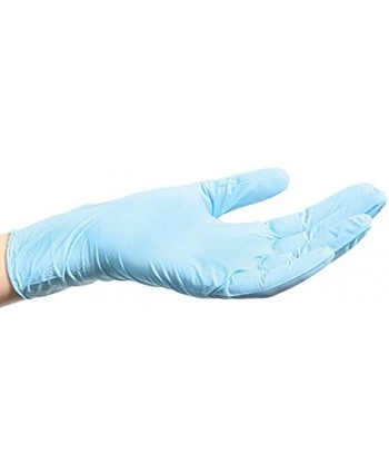 ForPro Blue Nitrile Gloves Powder-Free Latex-Free Non-Sterile Food Safe 4 Mil Large 100-Count