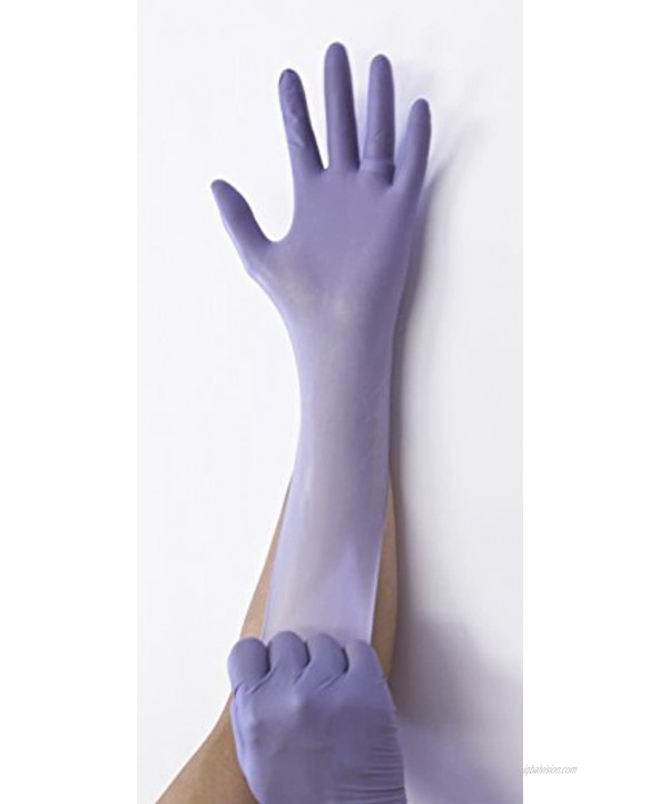 Infi-touch Heavy Duty Steel Blue Nitrile Gloves 9.5 Length Powder Free 6 Mil Thickness 100 Count
