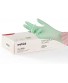 LANON 50 Count Vitamin E Coated Latex Disposable Gloves 5 mil Food Contact Grade Textured Fingertips Green Small