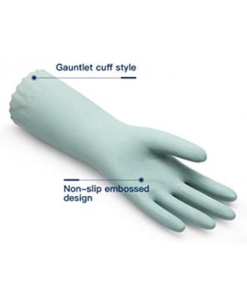 LANON Wahoo 3 Pairs PVC Household Cleaning Gloves Reusable Unlined Dishwashing Gloves Non-Slip Medium
