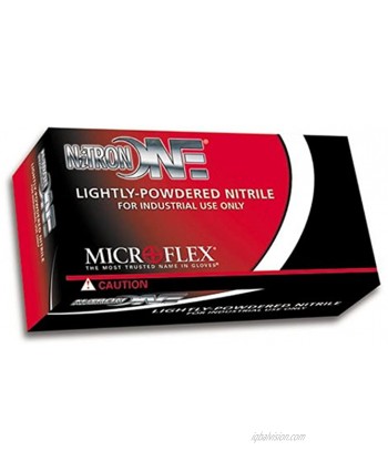 Microflex NO123L Lightly Powdered Nitrile Glove Size Large 100 Box