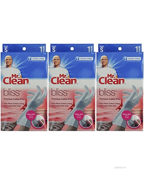 Mr. Clean Bliss Premium Latex-Free Gloves Small 3 pairs