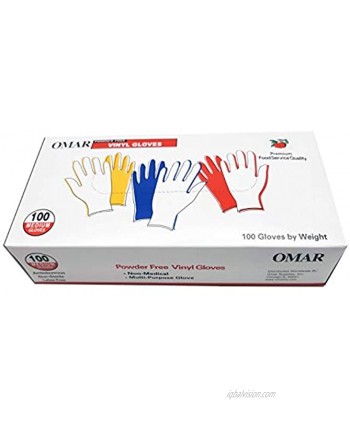 Omar Powder-Free Vinyl Gloves 100 Count