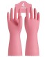 PACIFIC PPE 4 Pairs Reusable Dishwashing Gloves Cleaning Kitchen Gloves Dish Wash,Unlined Latex Free Pink Medium