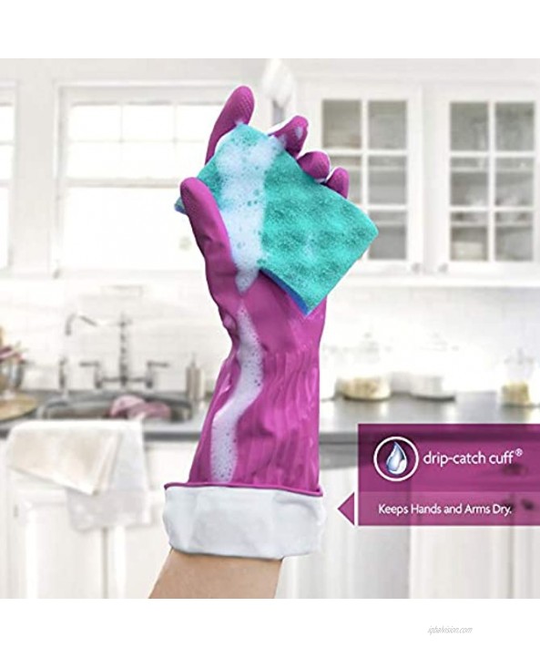 Playtex Living Reuseable Rubber Cleaning Gloves Color May Vary Small Pack 2