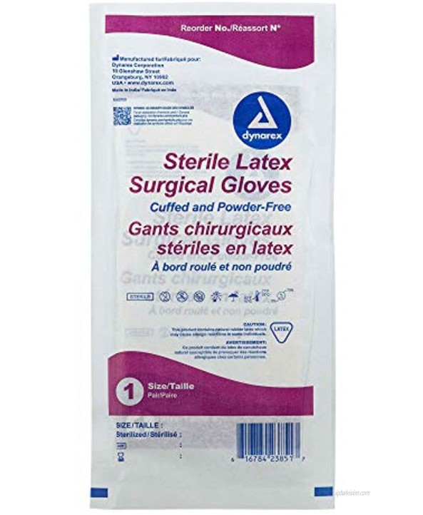 Powder Free Latex Surgeon Surgical Gloves Size 8 Sterile 50 Pair Box